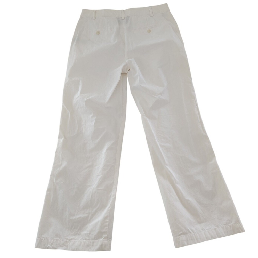 Lauren Ralph Lauren Womens White Cotton Pants Size 10‎ Relaxed Fit Cargo Pockets